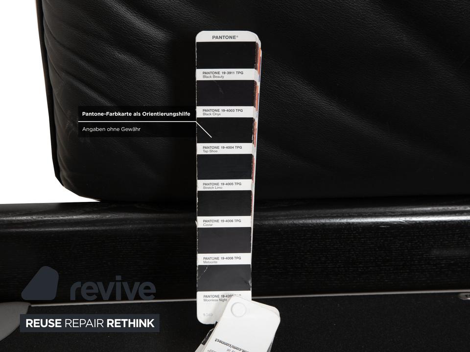 Möller Design Leder Holz Bett Schwarz Silber 200x200 – Bild 11