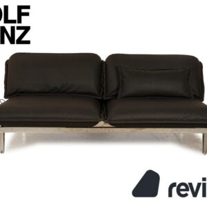 Rolf Benz Nova Zweisitzer Sofa Schwarz veganes Leder ✨