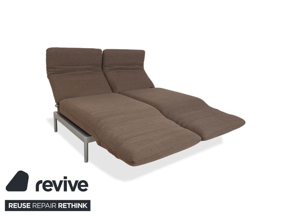 Rolf Benz Plura Stoff Zweisitzer Grau manuelle Funktion Sofa – Bild 5