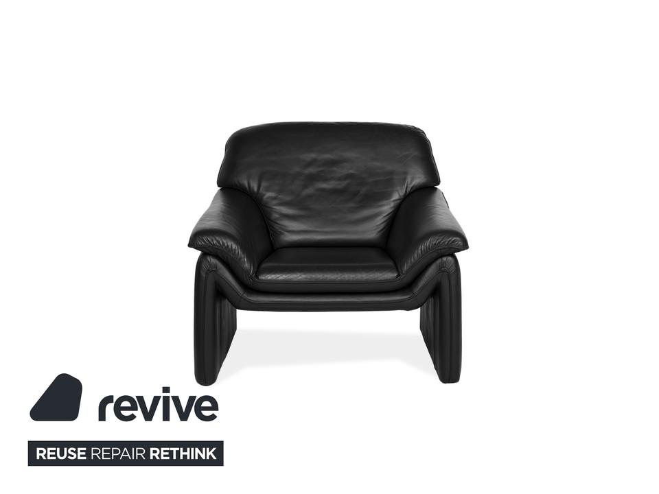 Laauser Atlanta Leder Sessel Schwarz – Bild 10