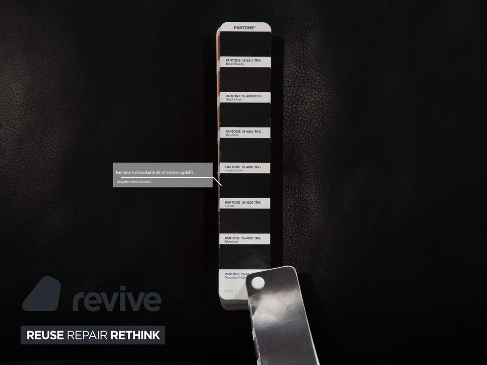 Minotti Hamilton Leder Ecksofa Schwarz Sofa Couch Recamiere – Bild 7