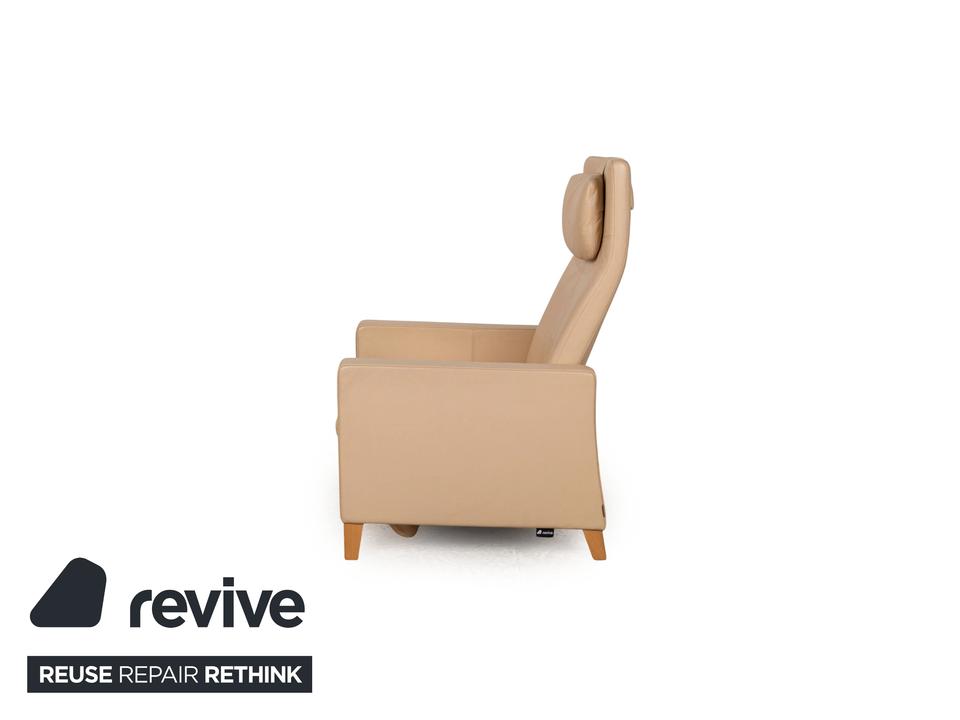 Walter Knoll Leder Sessel Beige manuelle Funktion – Bild 15