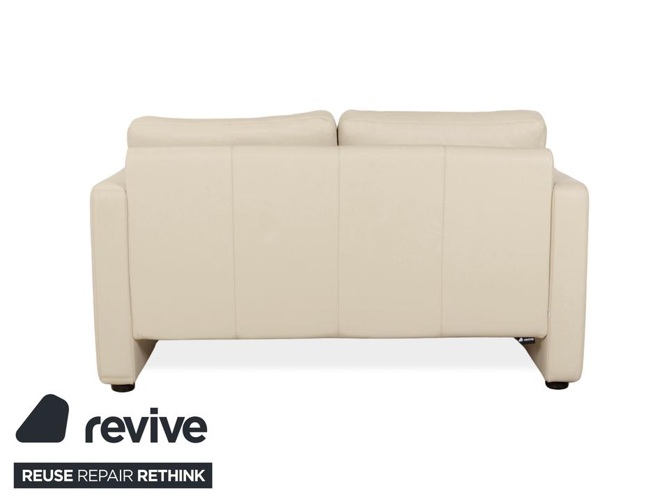 Cor Conseta Leder Zweisitzer Creme Greige Sofa Couch – Bild 9