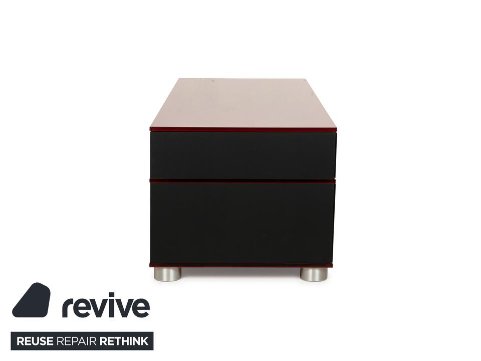 Spectral Holz Sideboard Rot Braun Schwarz Lowboard – Bild 11