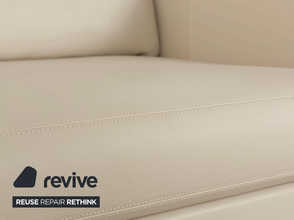 Cor Conseta Leder Zweisitzer Creme Greige Sofa Couch – Bild 3