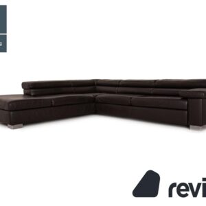 Ewald Schillig Courage Leder Sofa Dunkelbraun Ecksofa Couch ✨