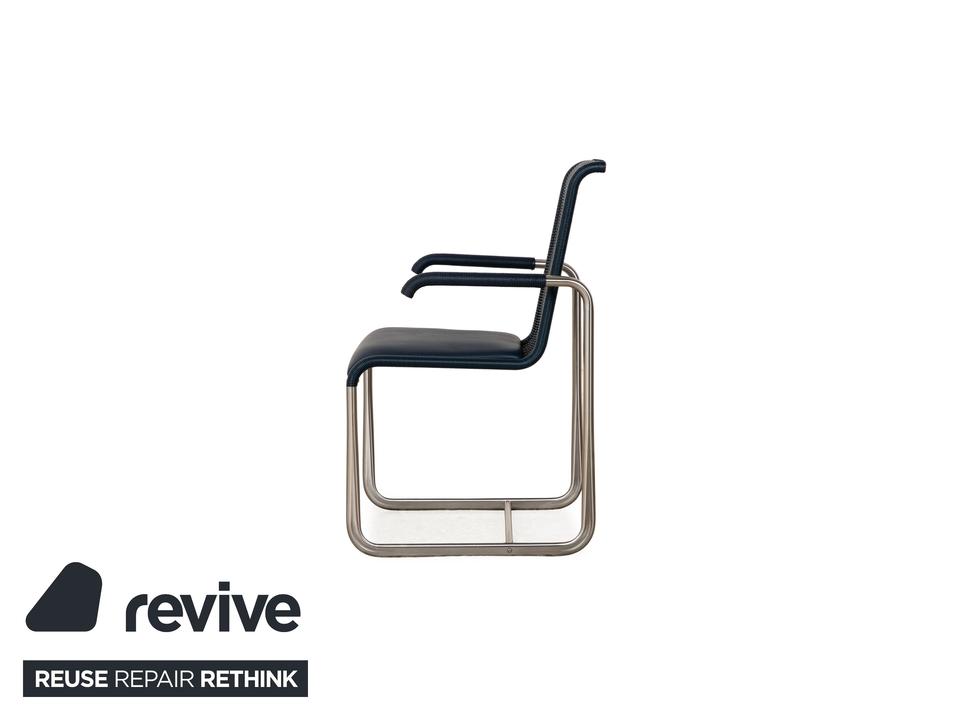 Tecta D20 Holz Stuhl Kragstuhl Esszimmer Blau – Bild 9