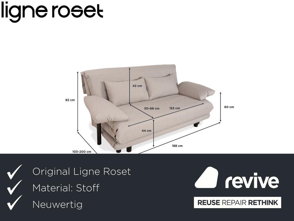 Ligne Roset Multy Dreisitzer Grau manuelle Schlaffunktion inkl. ✨ – Bild 2
