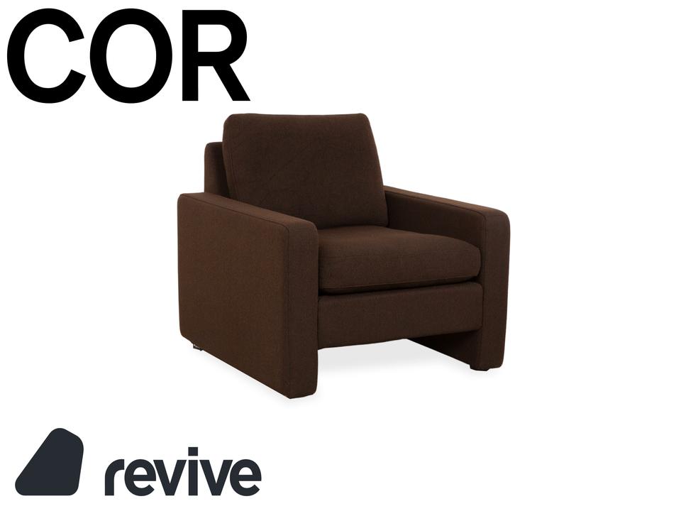 Cor Conseta Stoff Sessel Dunkelbraun