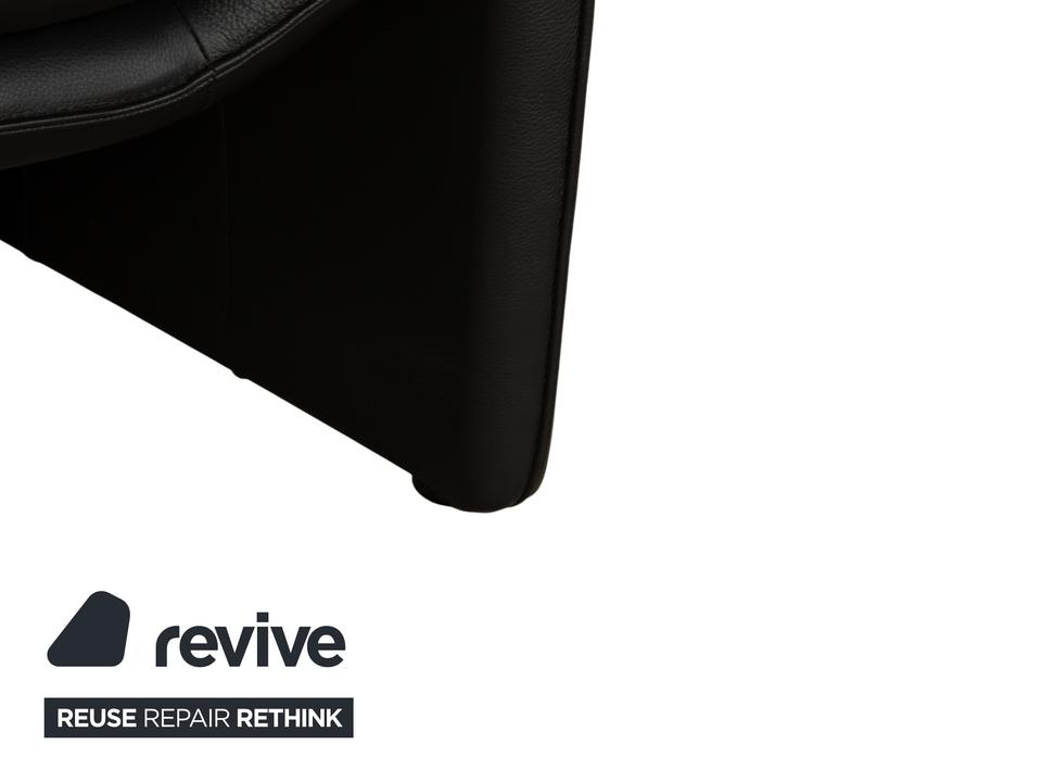 Laauser Atlanta Leder Zweisitzer Schwarz Sofa Couch – Bild 7