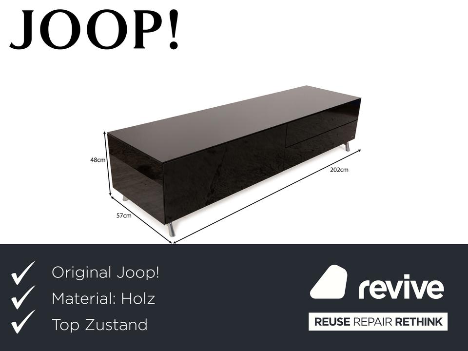 Joop! Holz Sideboard Schwarz Lowboard Hochglanz – Bild 2