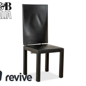 B&B Italia Arcadia Leder Stuhl Einzeln Schwarz Esszimmer