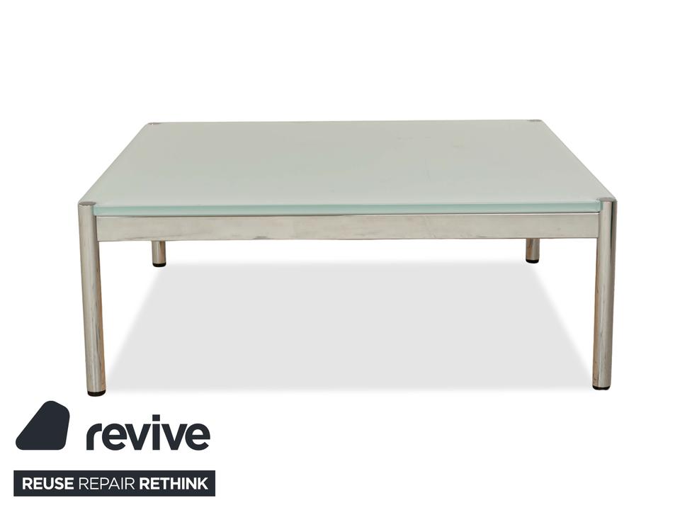 USM Haller Glas Couchtisch Blau Silber 101 x 101 cm – Bild 8