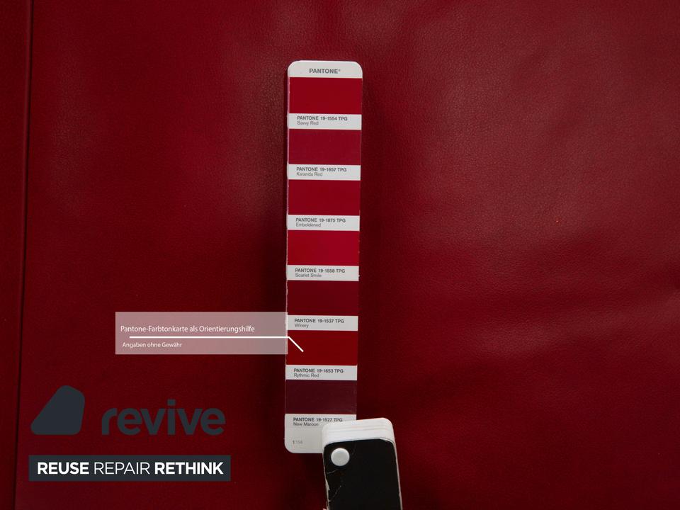 Koinor Leder Hocker Rot – Bild 4