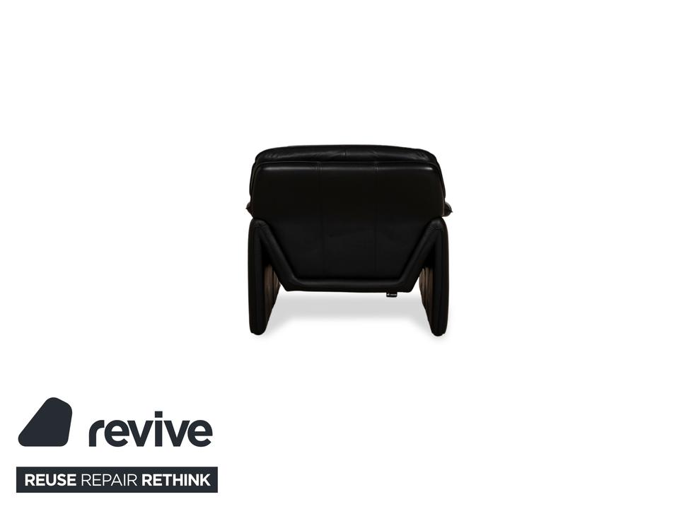 Laauser Atlanta Leder Sessel Schwarz – Bild 9