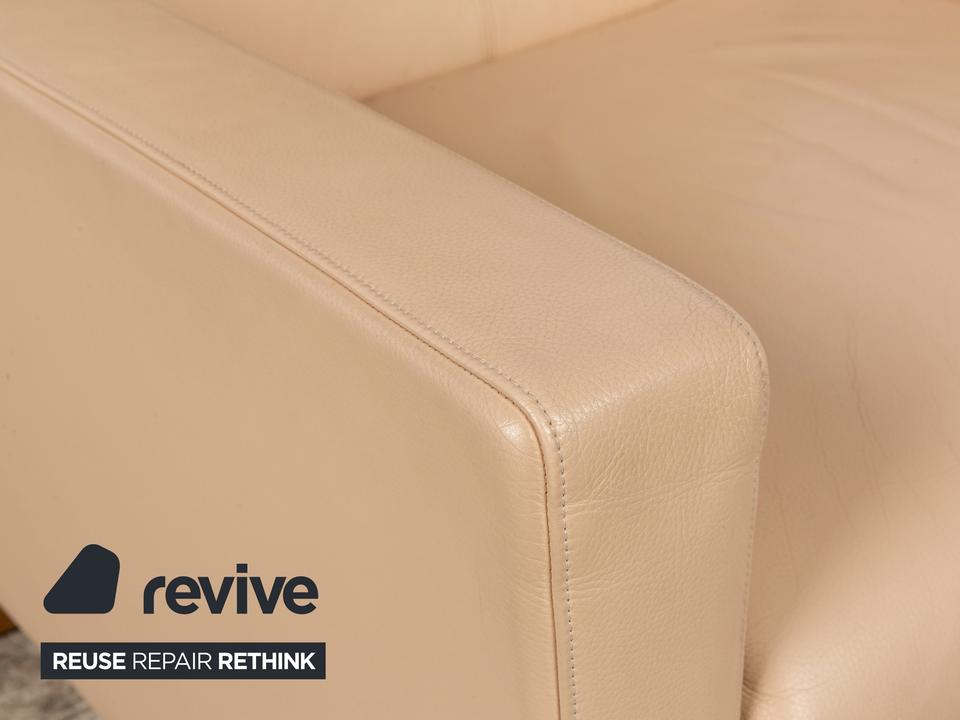 Walter Knoll Leder Sessel Beige manuelle Funktion – Bild 3