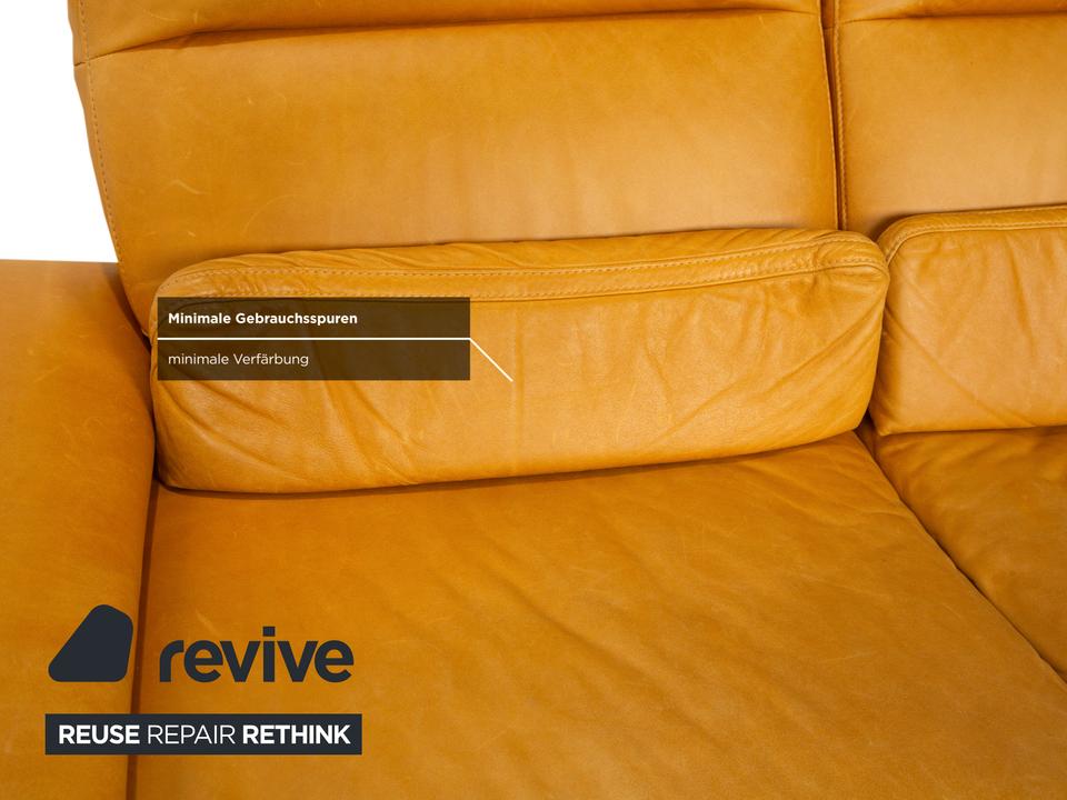 Willi Schillig Trovatoore Leder Zweisitzer Gelb Senf manuelle – Bild 12