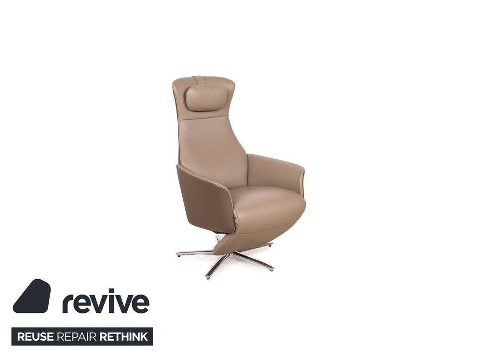 FSM Cleo (FM 0330) Leder Sessel Taupe Grau Braun Relaxsessel – Bild 9