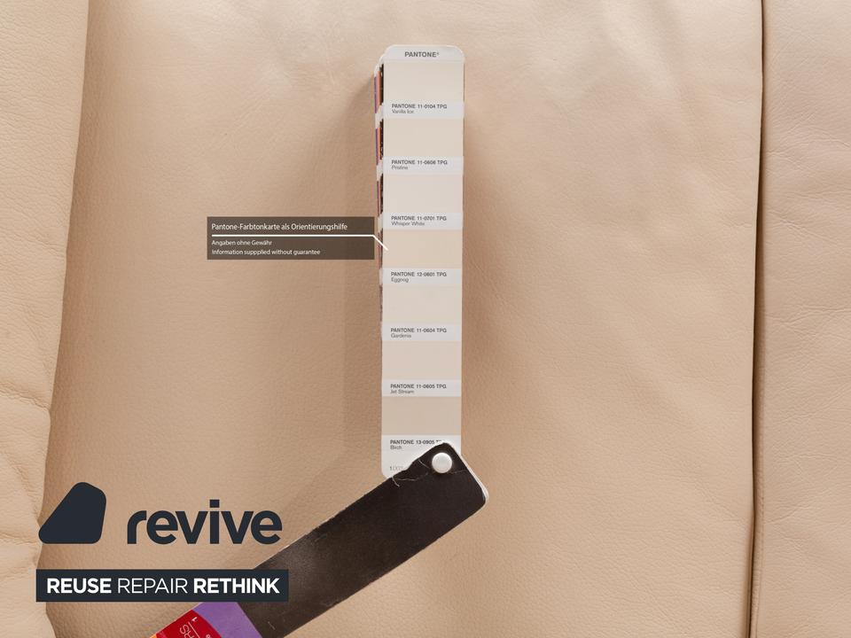 Willi Schillig Leder Zweisitzer Creme Sofa Couch manuelle – Bild 10