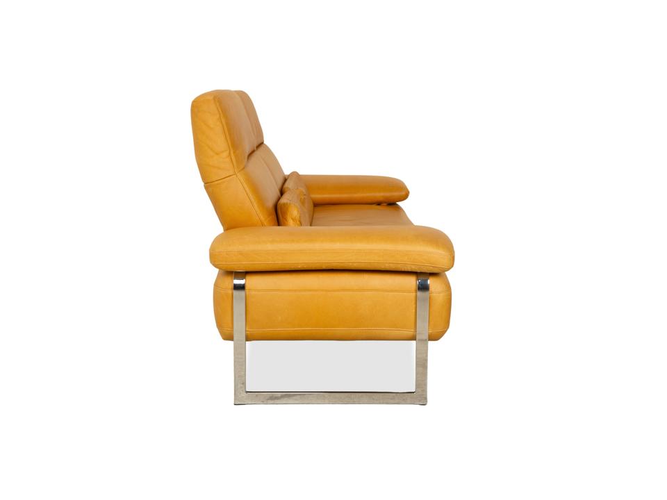 Willi Schillig Trovatoore Leder Zweisitzer Gelb Senf manuelle – Bild 15