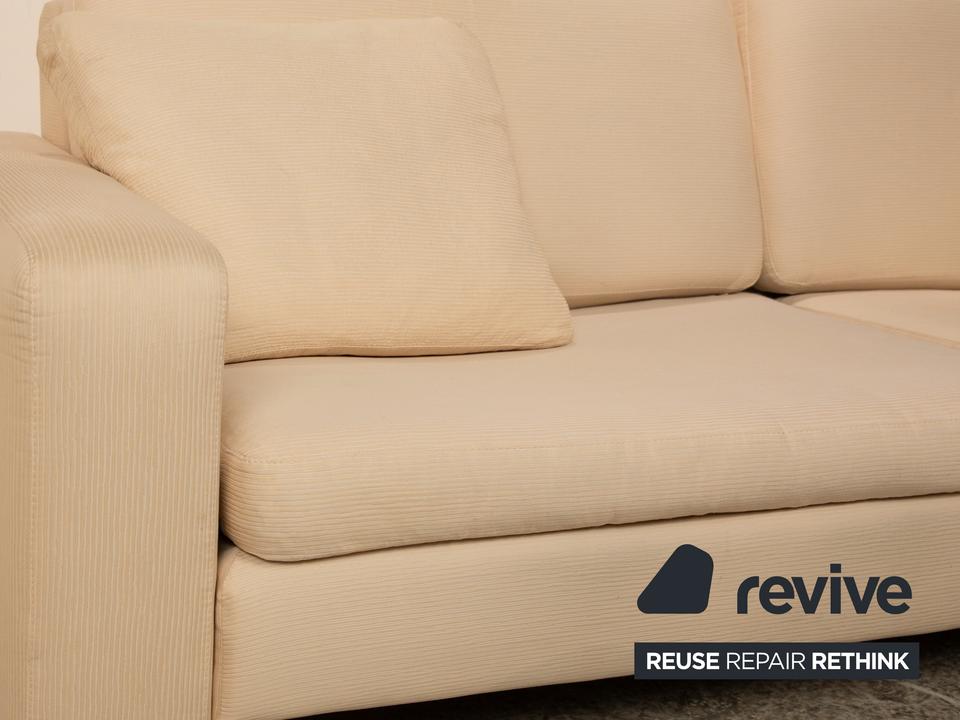 Cor Conseta Stoff Zweisitzer Creme Beige Sofa Couch – Bild 3