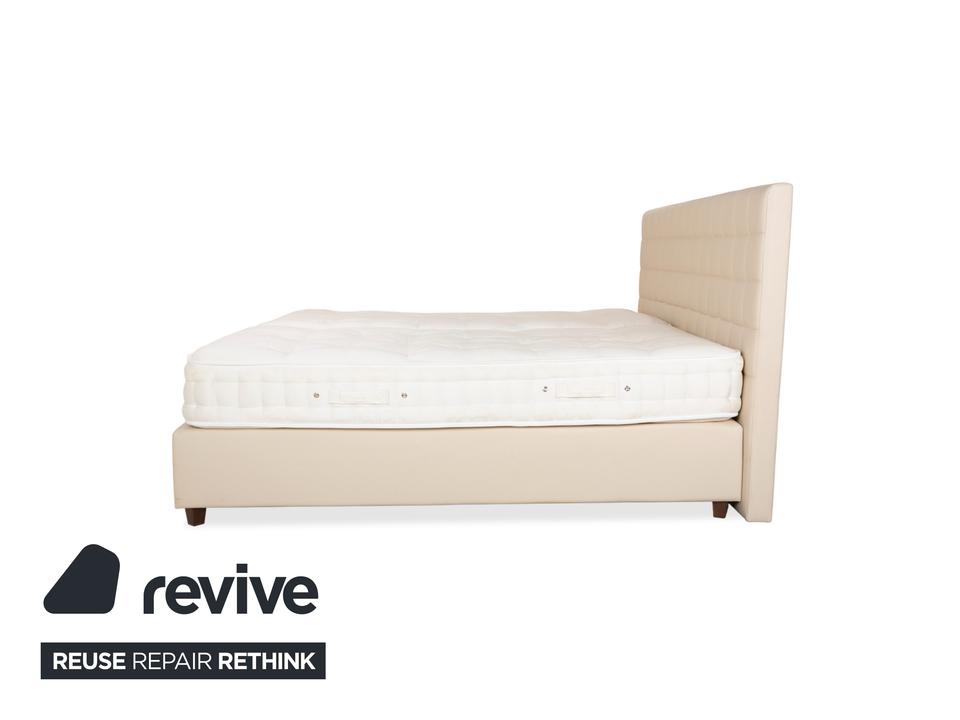 Boxspringliebe Stockholm Bett Kunstleder Creme Beige – Bild 13