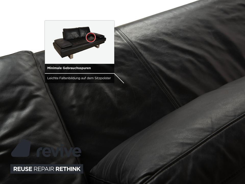 Rolf Benz 6600 Leder Zweisitzer Schwarz Sofa Couch – Bild 9
