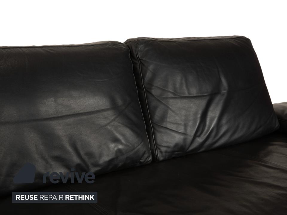Rolf Benz 6600 Leder Zweisitzer Schwarz Sofa Couch – Bild 4