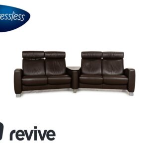 Stressless Arion Leder Viersitzer Dunkelbraun manuelle Funktion