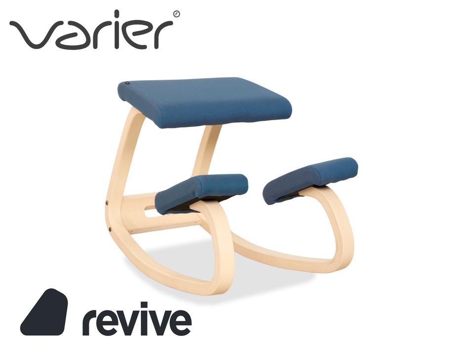 Varier Variable Stoff Sessel Stuhl Hocker Blau Kniestuhl