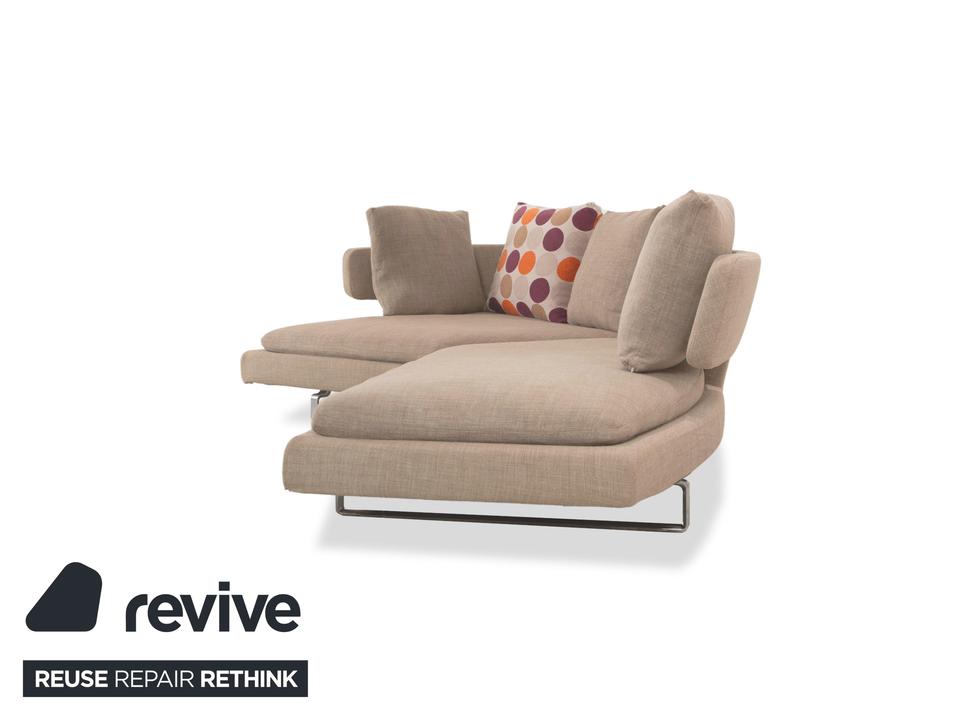 B&B Italia Arne Stoff Ecksofa Grau Beige Braun Taupe Sofa Couch – Bild 5