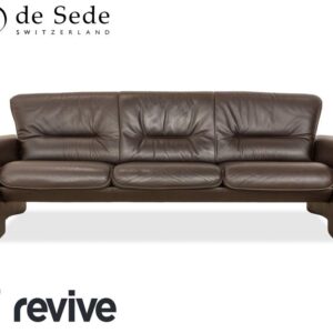 de Sede DS-350 Leder Dreisitzer Braun Kaffee Sofa Couch