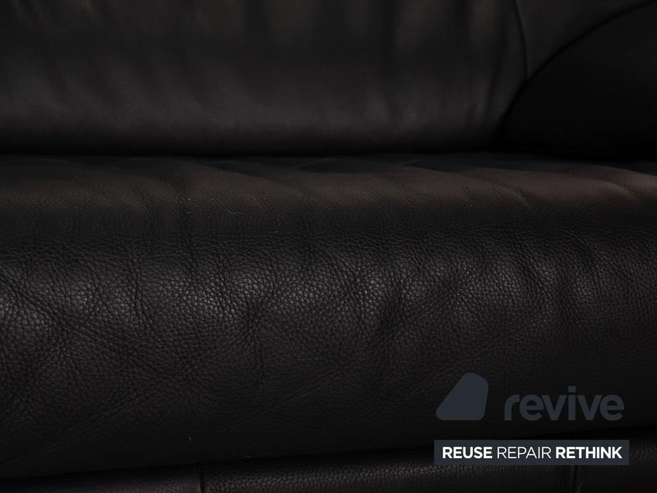 Rolf Benz BMP 418 Leder Zweisitzer Blau Dunkelblau Sofa Couch ✨ – Bild 3