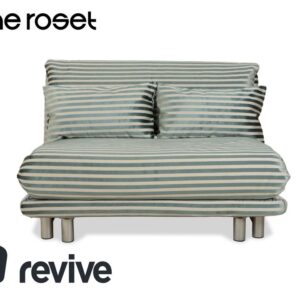 Ligne Roset Multy Zweisitzer Stoff Grün Silber gestreift ✨