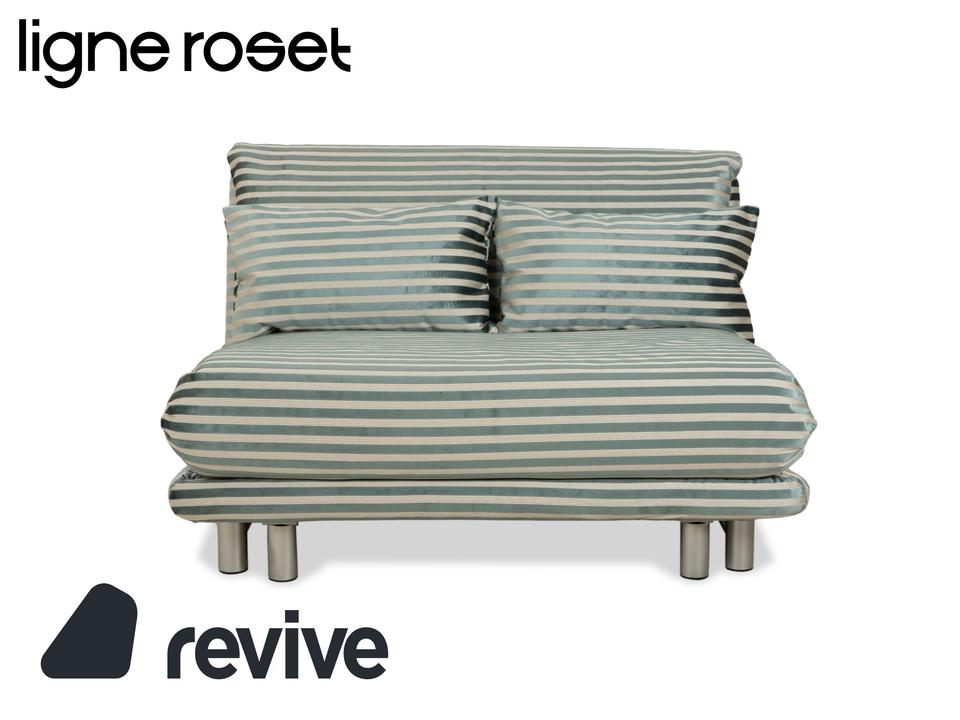Ligne Roset Multy Zweisitzer Stoff Grün Silber gestreift ✨