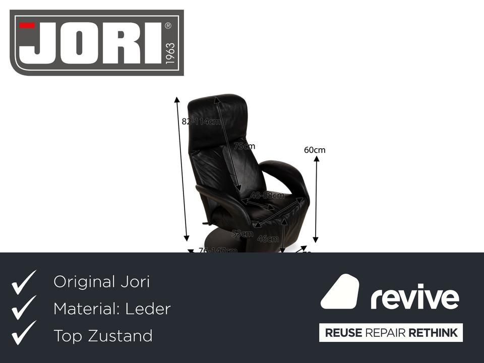 Jori Symphony JR-7960 Leder Sessel Schwarz manuelle Funktion ✨ – Bild 2