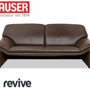 Laauser Atlanta Leder Zweisitzer Braun Sofa Couch