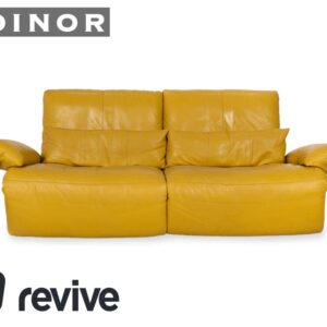Koinor Easy Leder Zweisitzer Gelb elektrische Funktion Sofa Couch