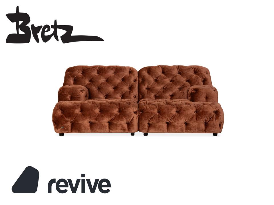 Bretz Cocoa Island Stoff Samt Knopfheftung Zweisitzer Braun