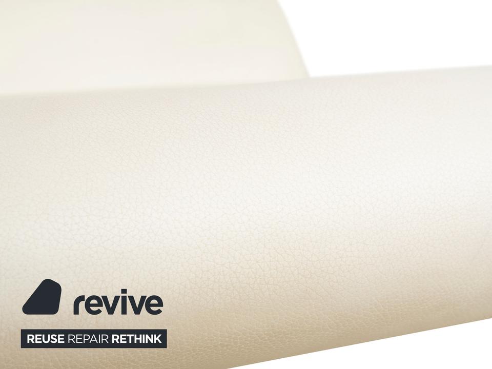 2x Cor Sinus Leder Sessel Freischwinger Creme Weiß inkl. Hocker – Bild 5