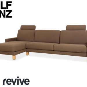 Rolf Benz Ego Stoff Ecksofa Braun Grau Récamiere links Sofa