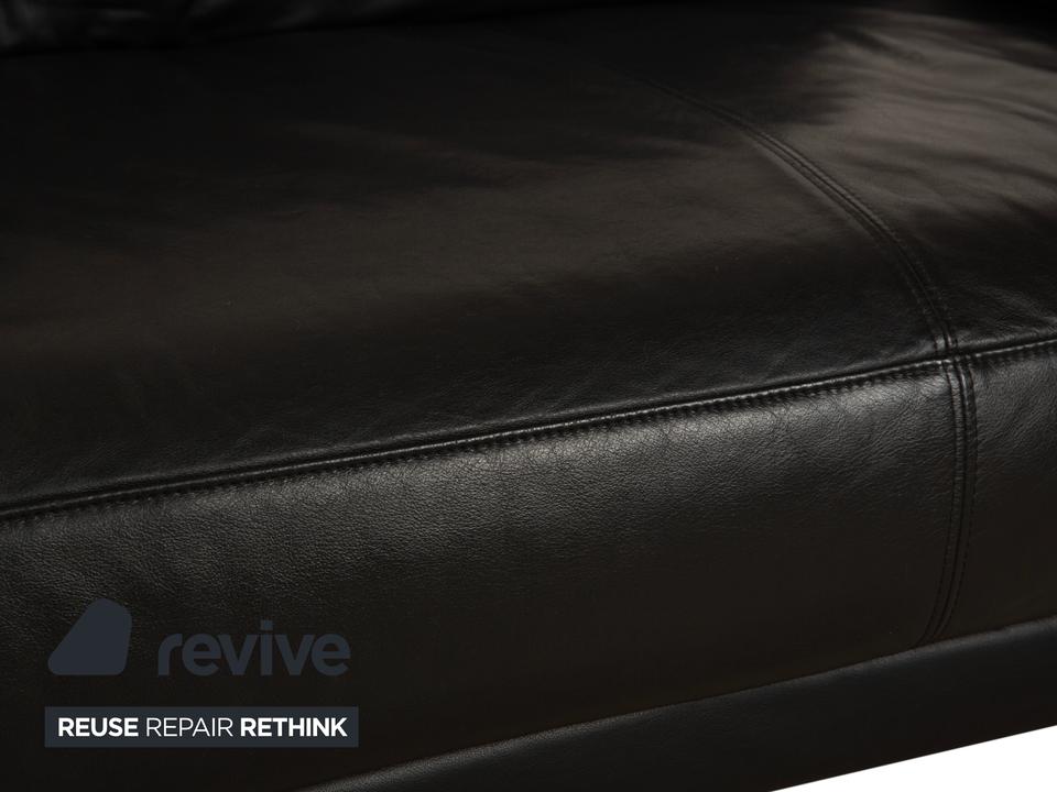 Rolf Benz 6600 Leder Zweisitzer Schwarz Sofa Couch – Bild 3