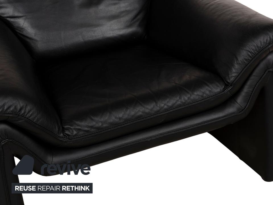 Laauser Atlanta Leder Sessel Schwarz – Bild 3