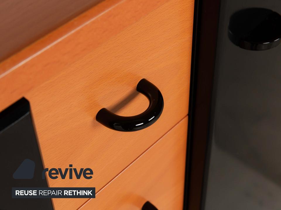 Interlübke Holz Sideboard Schwarz Braun Highboard – Bild 2