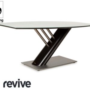 Musterring Rosario Esstisch Holz Glas Braun Dunkelbraun Silber