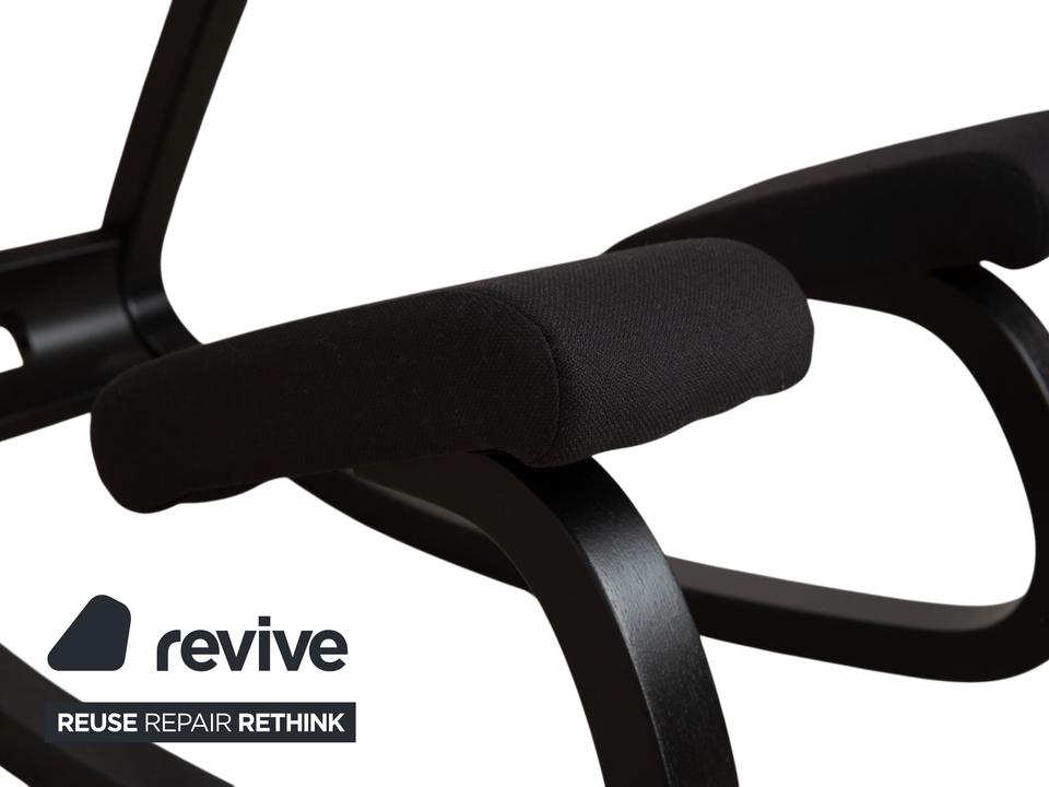 Varier Variable Holz Esche Hocker Natur Stoff Orange Apricot – Bild 7