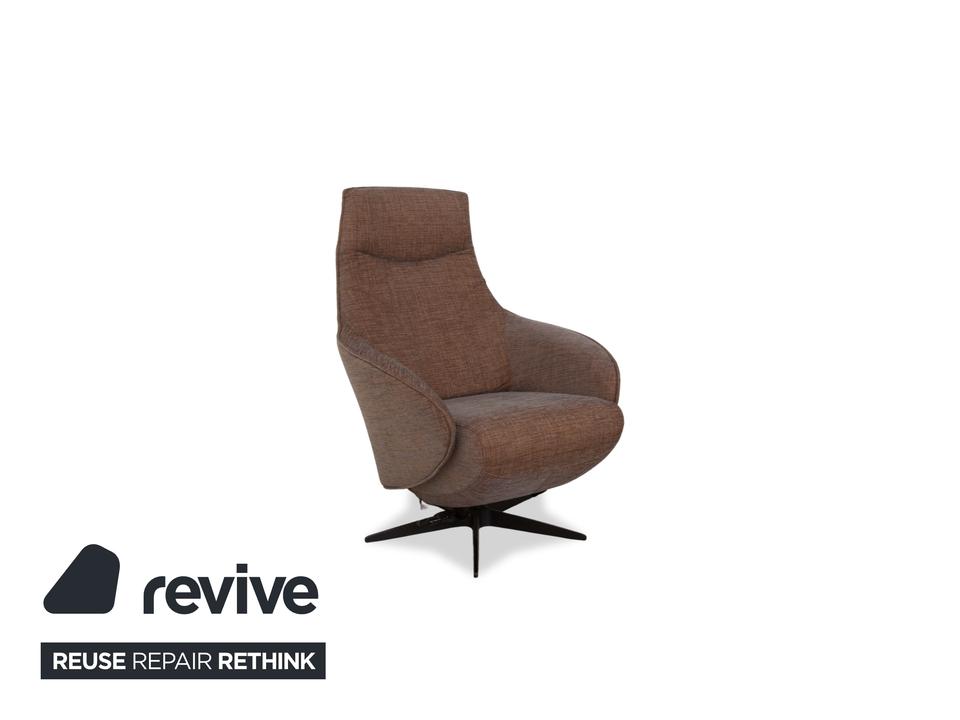 Sitting Vision MV 248 Stoff Sessel Beige Braun inkl. Hocker – Bild 5