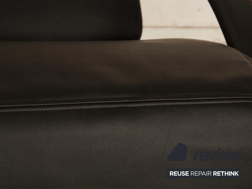 Rolf Benz 3100 veganes Leder Stuhl anthrazit / schwarz manuelle ✨ – Bild 4