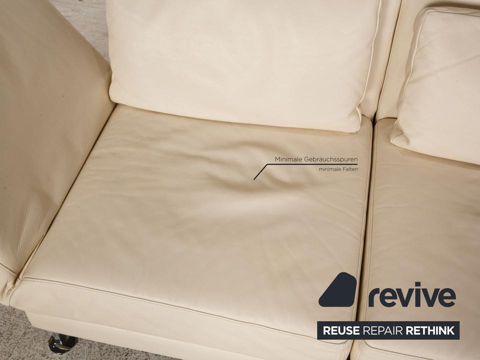 Brühl Moule (medium) Leder Sofa Creme Zweisitzer Relaxfunktion ✨ – Bild 5