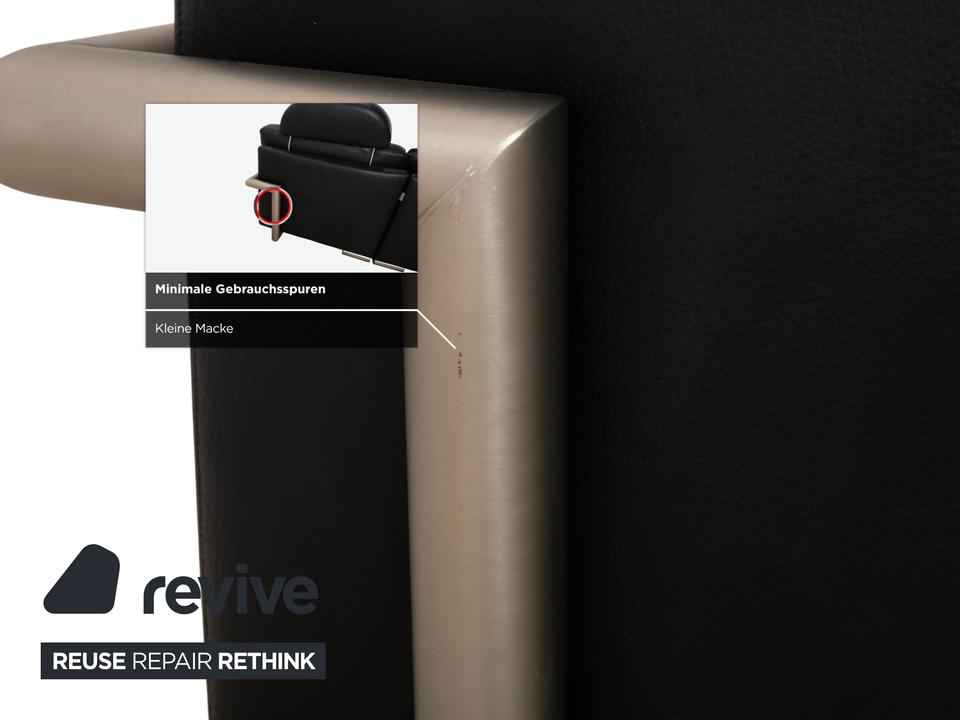 Artanova Medea Leder Ecksofa Schwarz Recamiere Rechts Sofa Couch – Bild 10